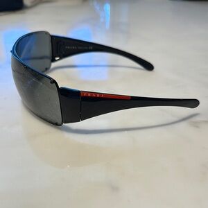 Prada Black and Red Men's Sunglasses